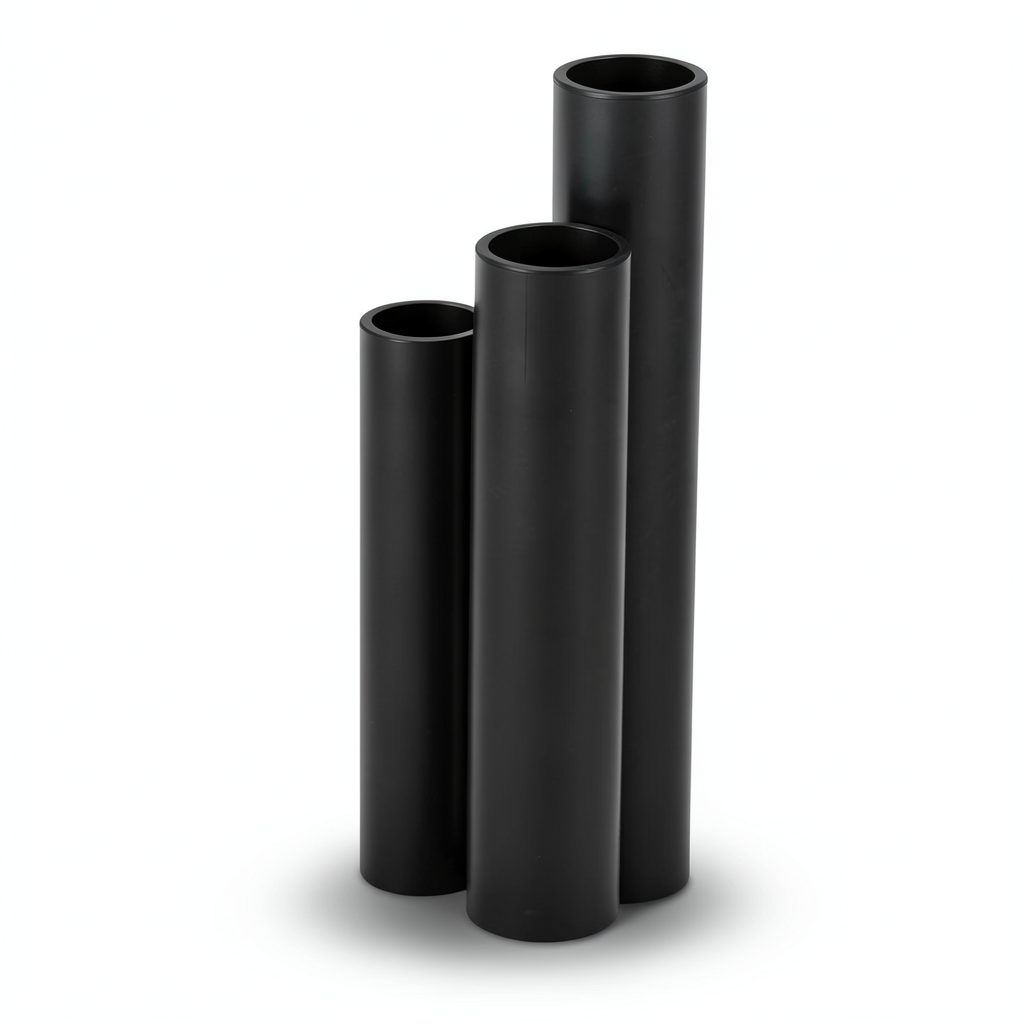 مواسير HDPE SDR 21 مقاس 90 إنش سمك 4.3 مم لون أسود