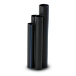 HDPE Pipes SDR 21 Outside Diameter 160 mm Thickness 7.7 mm Black
