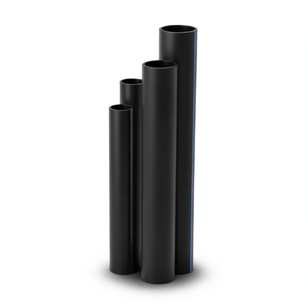 مواسير HDPE SDR 21 مقاس 110 مم سمك 5.3 مم لون أسود