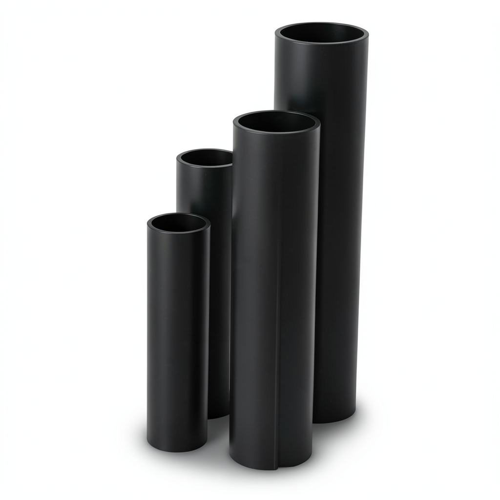 HDPE Pipes SDR 21 Size 125 mm Thickness 6.0 mm Black