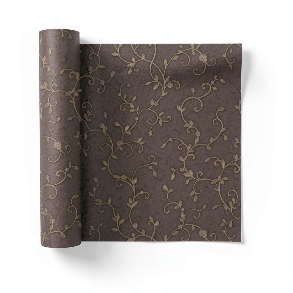 Wall Decoration Patterned Design 10 m x 1.06 m Dark Brown