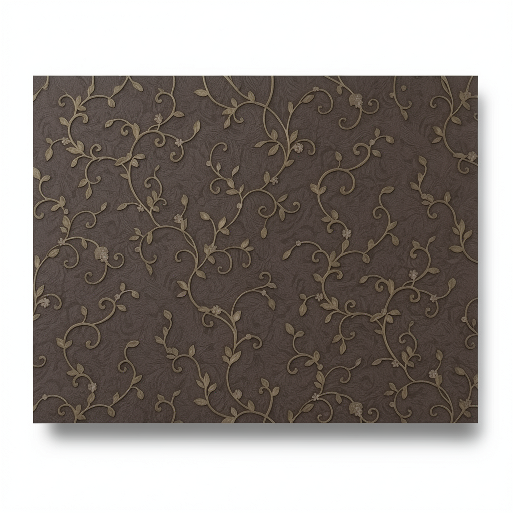 Wall Decoration Patterned Design 10 m x 1.06 m Dark Brown