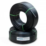 أنابيب HDPE  نيبروبلاست PE 100 ضغط 10 بار قطر خارجي 63 مم سمك 3.8 مم لون اسود