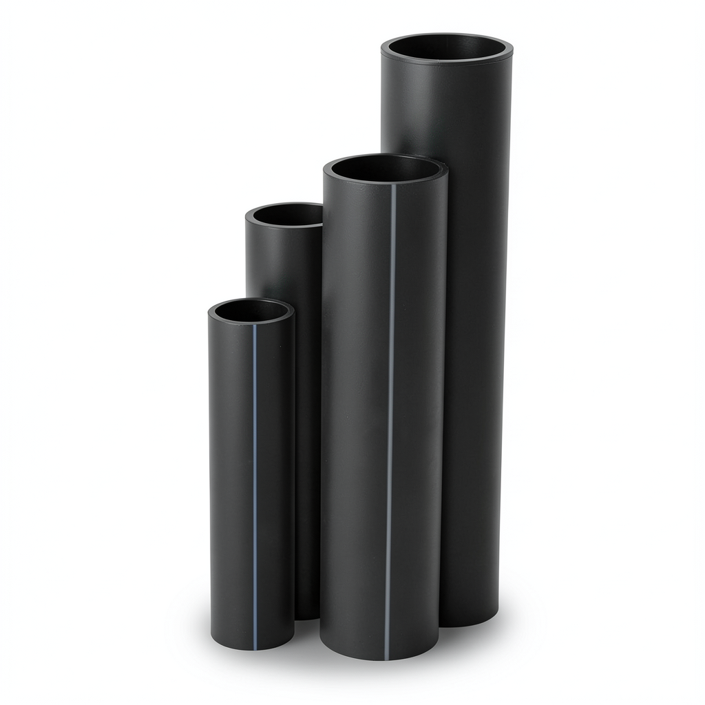 مواسير HDPE SDR 13.6 قطر خارجي 900 مم سمك 66.1 مم لون أسود