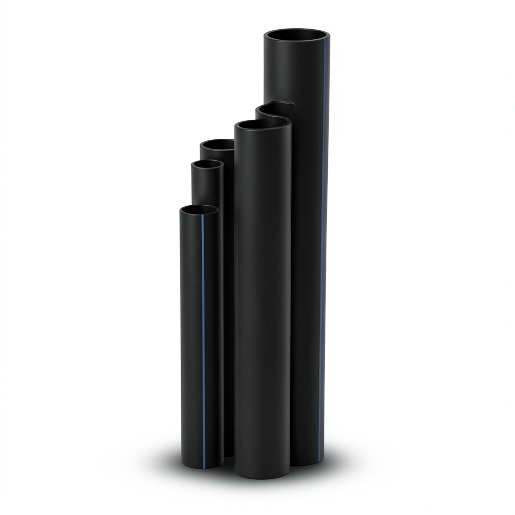 مواسير HDPE الجودة SDR 21 مقاس 75 إنش سمك 3.6 مم لون أسود