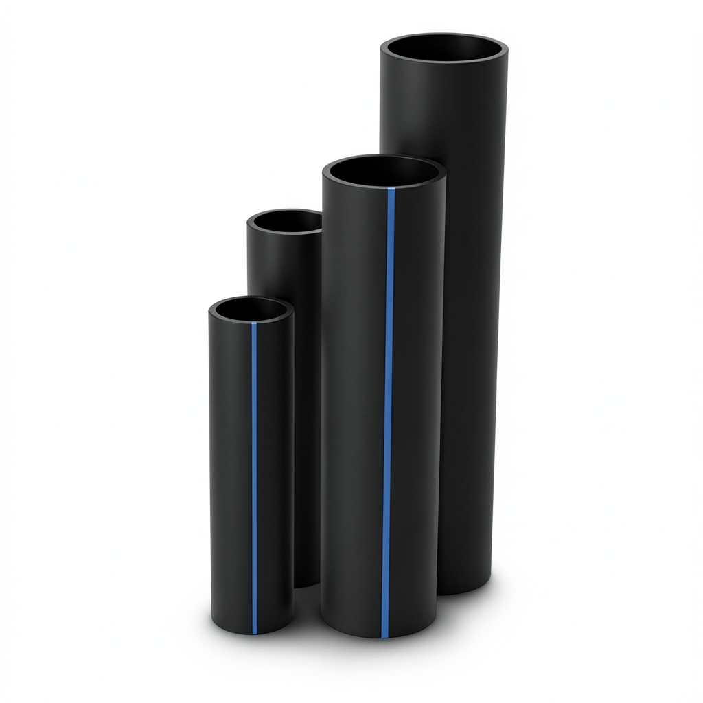 مواسير HDPE SDR 21 مقاس 110 مم سمك 5.3 مم لون أسود