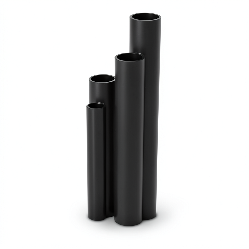 HDPE Pipes SDR 21 Outside Diameter 160 mm Thickness 7.7 mm Black