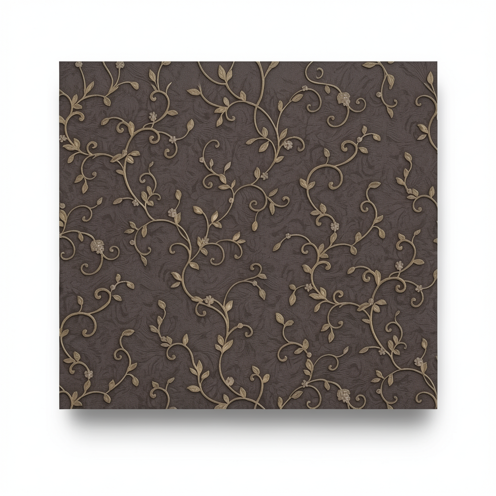 Wall Decoration Patterned Design 10 m x 1.06 m Dark Brown