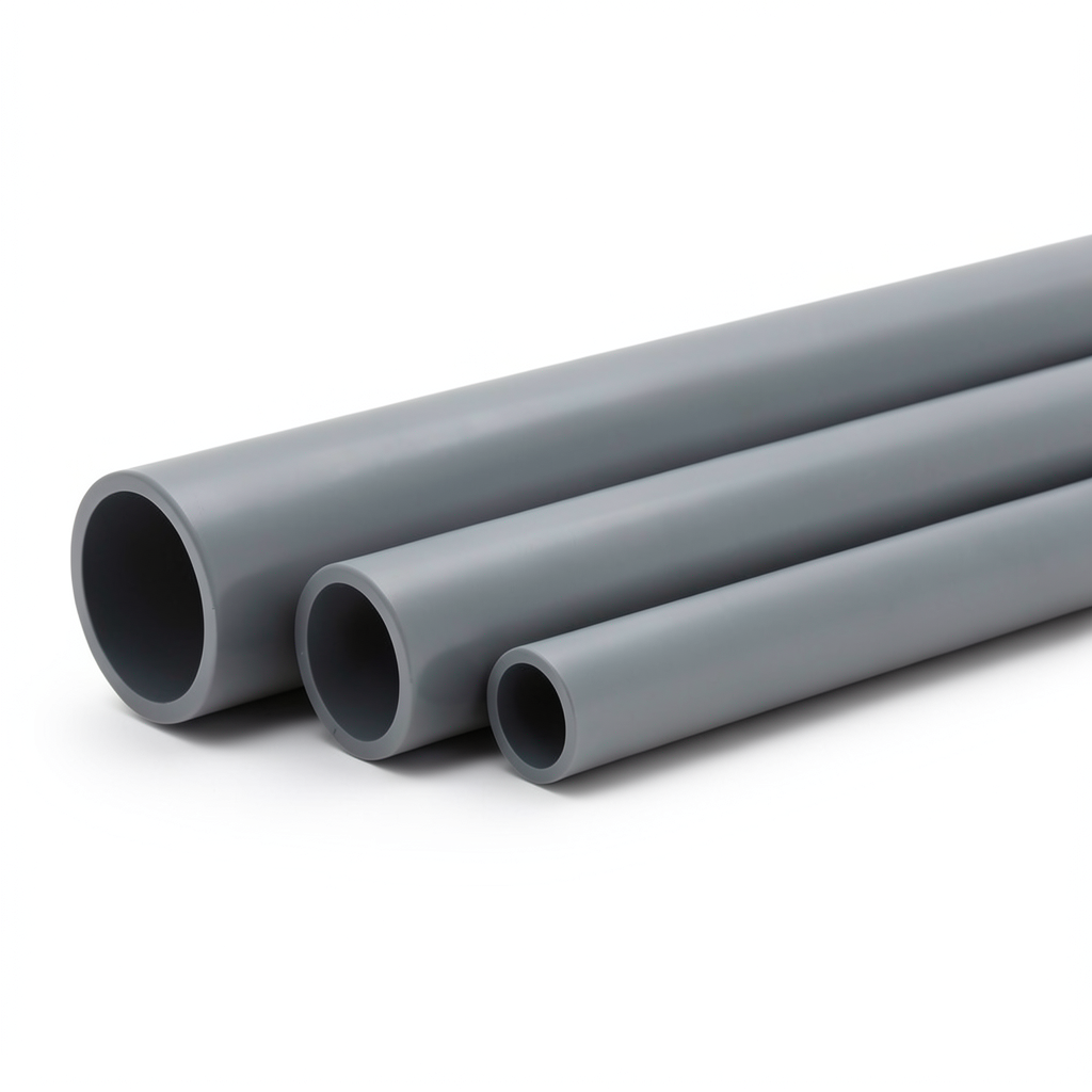 مواسير UPVC مقاس 3 إنش سمك 4.24 مم ضغط 200 PSI لون رمادي