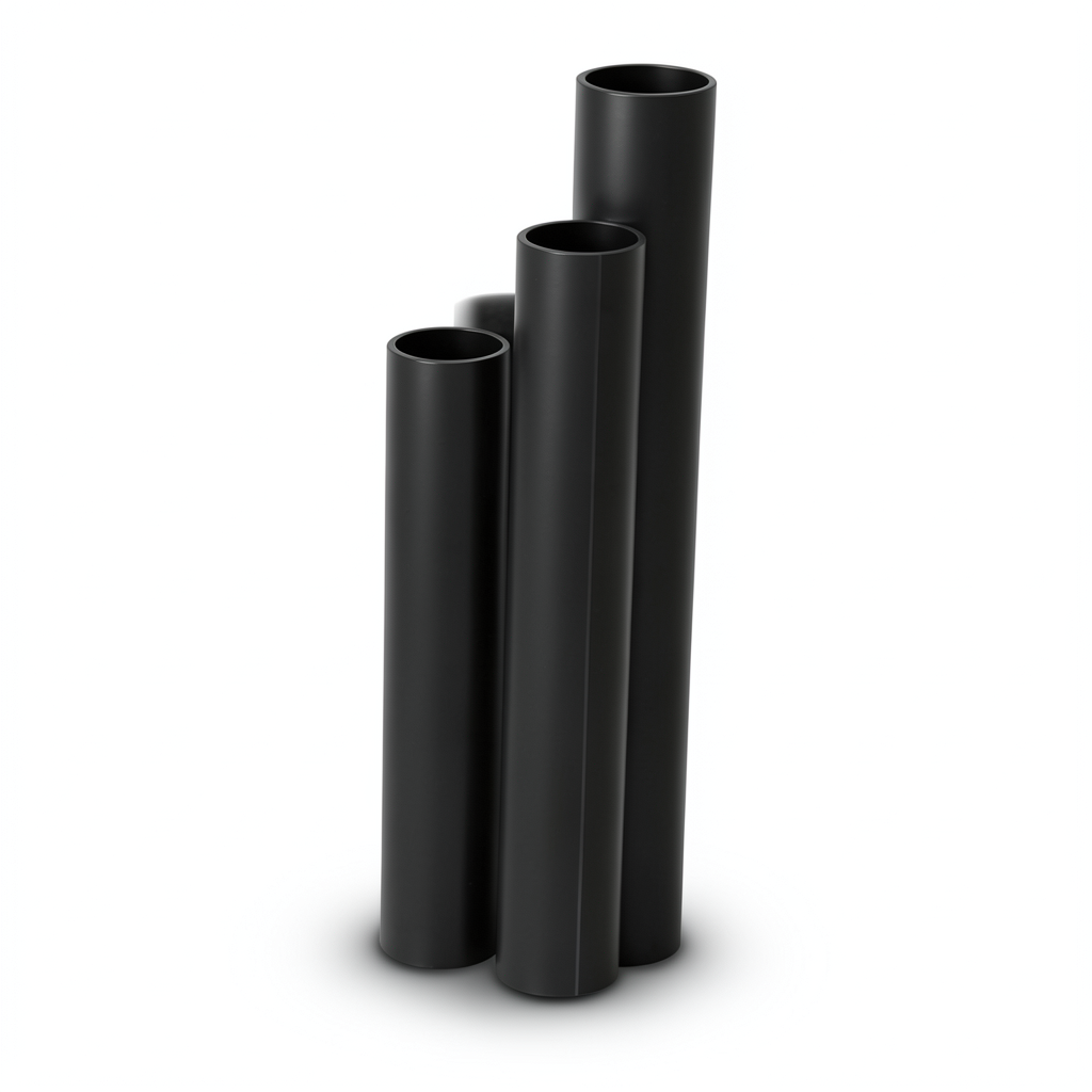 مواسير HDPE نسبة الأبعاد القياسية SDR 21 قطر خارجي 280 مم سمك 13.4 مم لون أسود