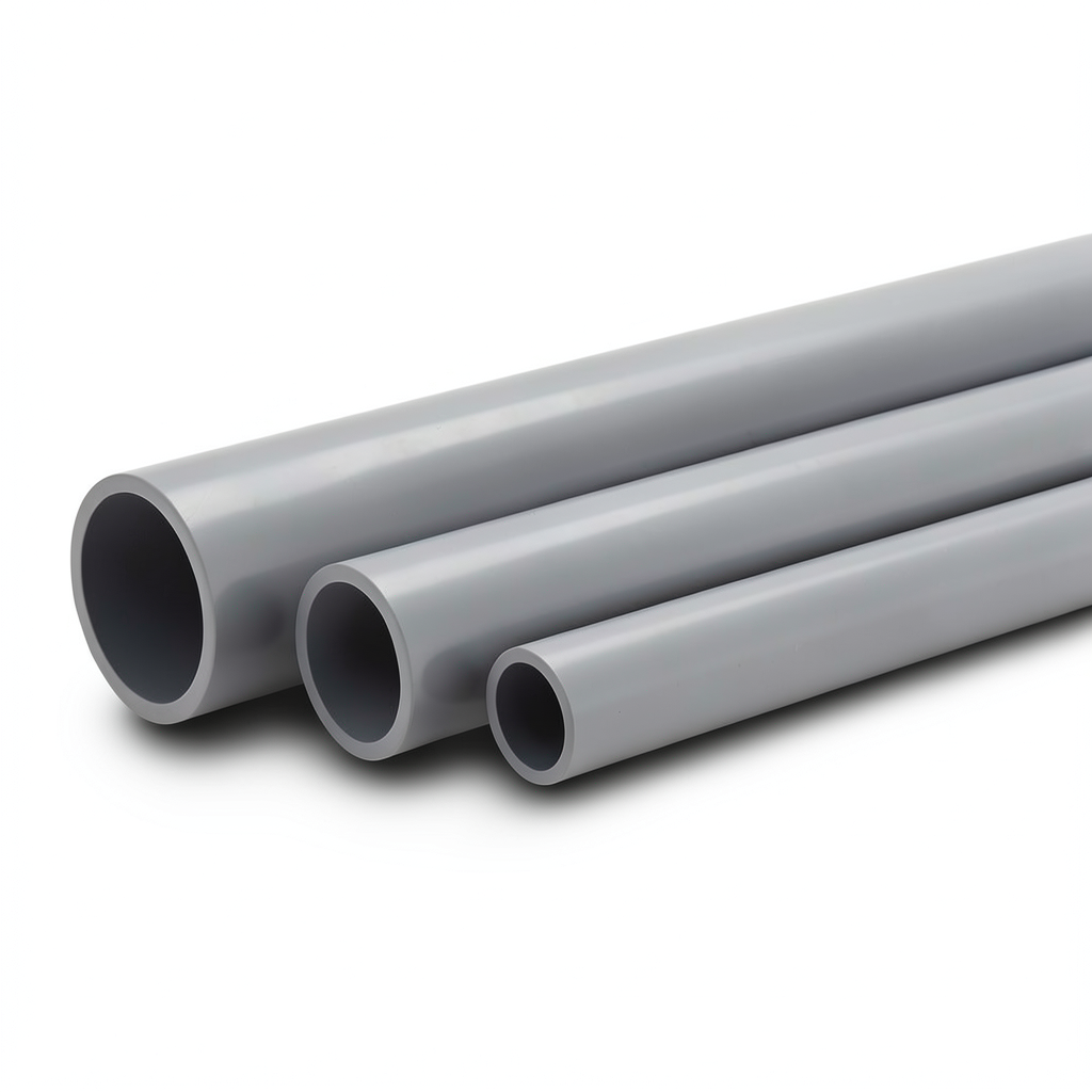 مواسير UPVC جدول 80 مقاس ¾ إنش سمك 3.91 مم لون رمادي