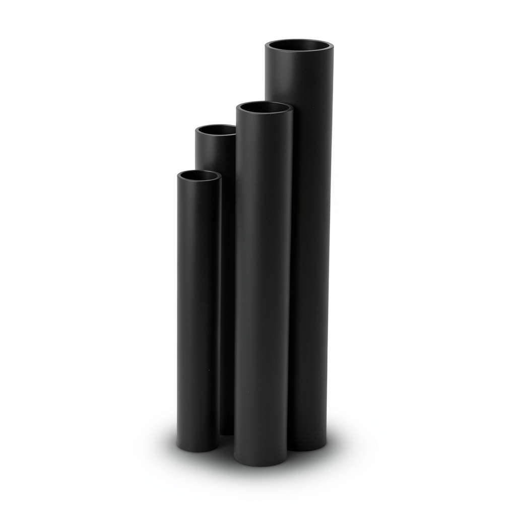 مواسير HDPE نسبة الأبعاد القياسية 21 قطر خارجي 355 مم سمك 16.9 مم أسود