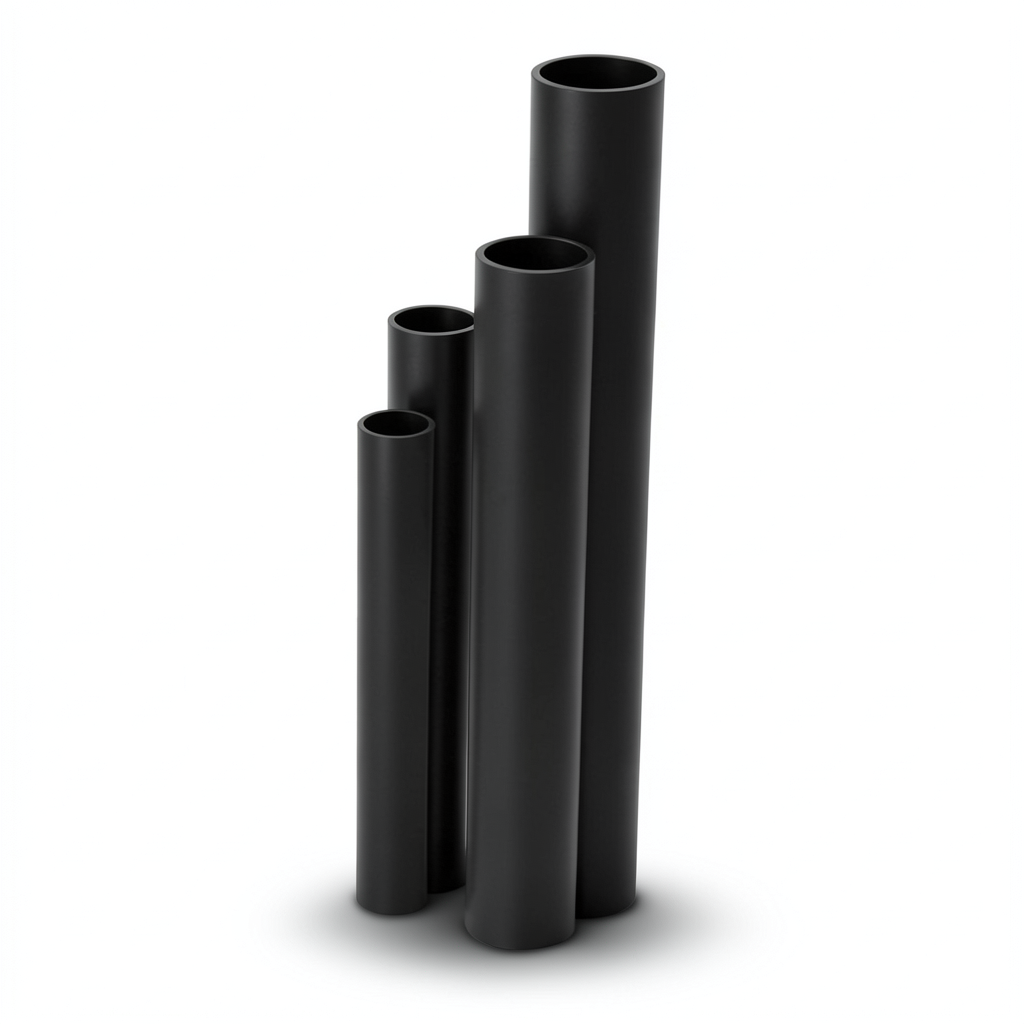 مواسير HDPE نسبة الأبعاد القياسية 21 قطر خارجي 180 مم سمك 8.6 مم لون أسود