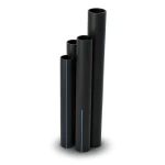أنابيب HDPE SDR 21 مقاس 450 مم سمك 21.5 مم لون أسود