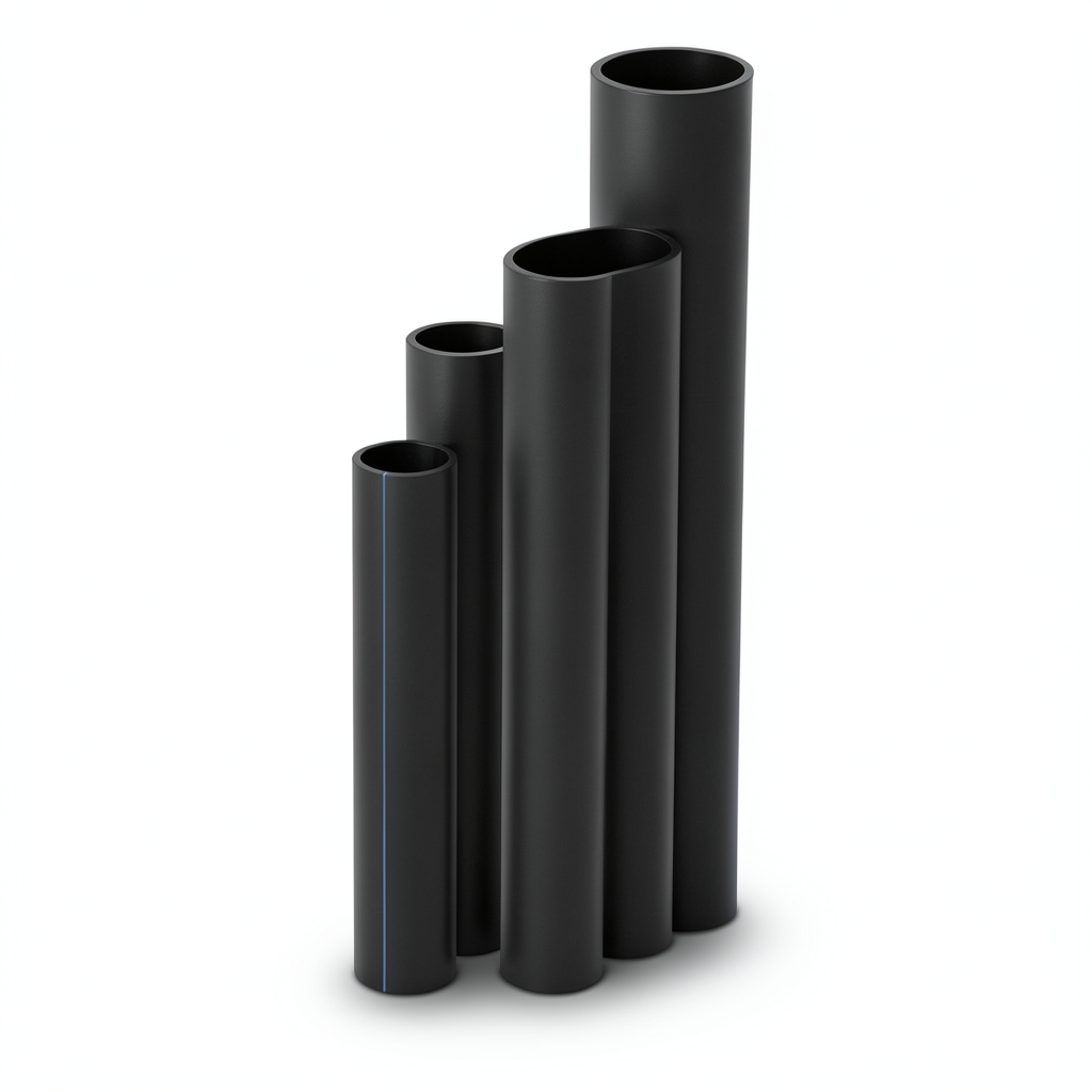 أنابيب HDPE نسبة الأبعاد القياسية 21 قطر خارجي 400 مم سمك 19.1 مم لون أسود