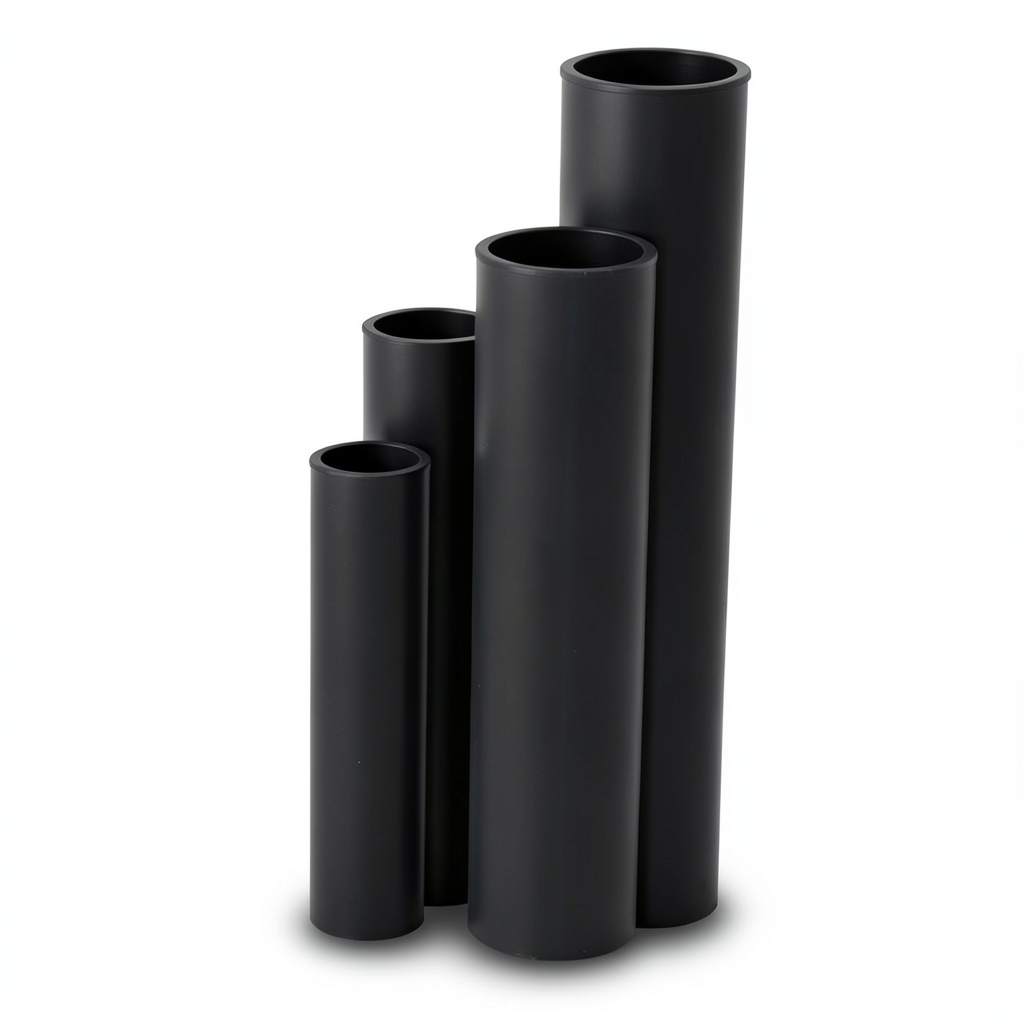 أنابيب HDPE SDR 21 مقاس 450 مم سمك 21.5 مم لون أسود