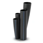 أنابيب HDPE نسبة الأبعاد القياسية SDR 21 قطر خارجي 500 مم سمك 23.9 مم لون أسود