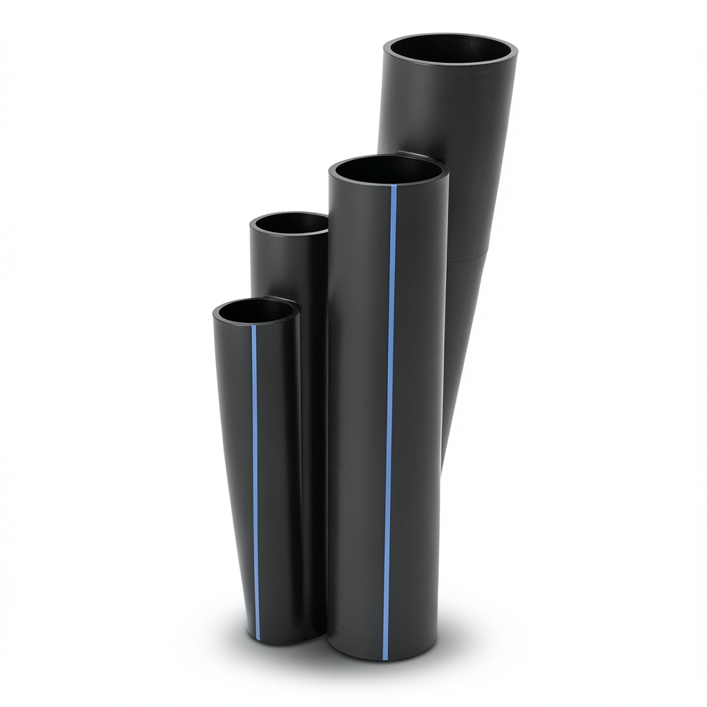 أنابيب HDPE نسبة الأبعاد القياسية SDR 21 قطر خارجي 500 مم سمك 23.9 مم لون أسود