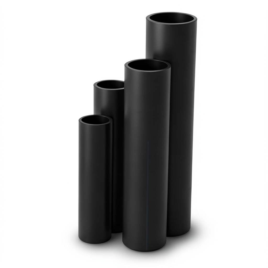 أنابيب HDPE نسبة الأبعاد القياسية 21 قطر خارجي 560 مم سمك 26.7 مم أسود