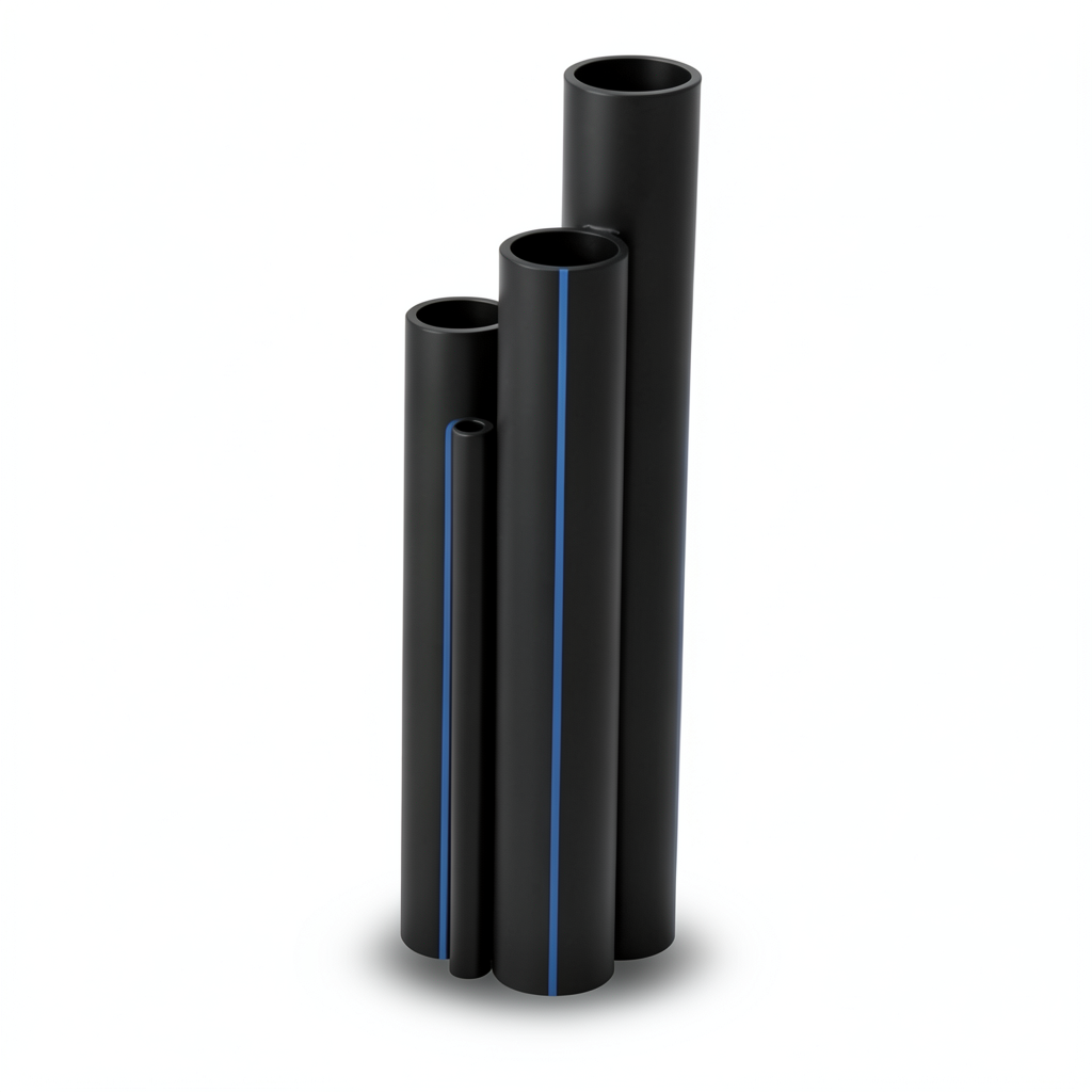 أنابيب HDPE نسبة الأبعاد القياسية 21 قطر خارجي 800 مم سمك 38.1 مم لون أسود