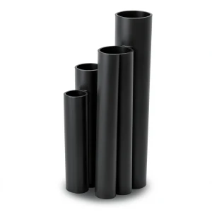 مواسير HDPE نسبة الأبعاد القياسية 21 قطر خارجي 200 مم سمك 9.6 مم أسود