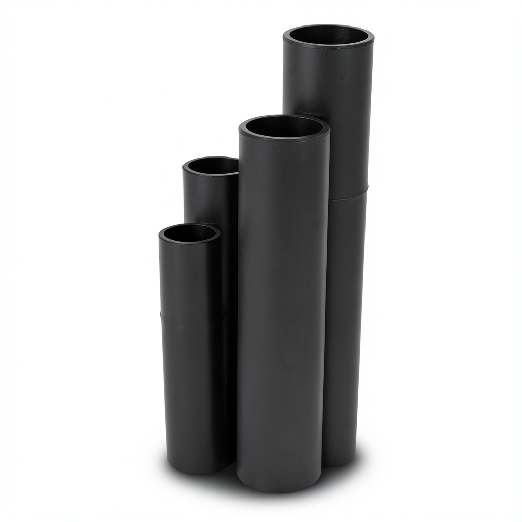مواسير HDPE نسبة الأبعاد القياسية 21 قطر خارجي 250 مم سمك 11.9 مم لون أسود