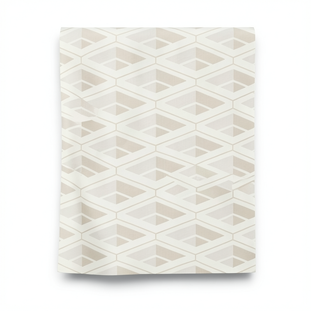 Geometric Wallpaper Light Beige 10m x 0.70m, Model Z76025