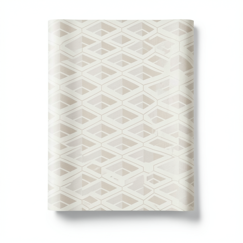 Geometric Wallpaper Light Beige 10m x 0.70m, Model Z76025