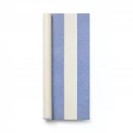 Striped wallpaper, beige with blue color, length 10 m, width 0.53 m, model 448719 