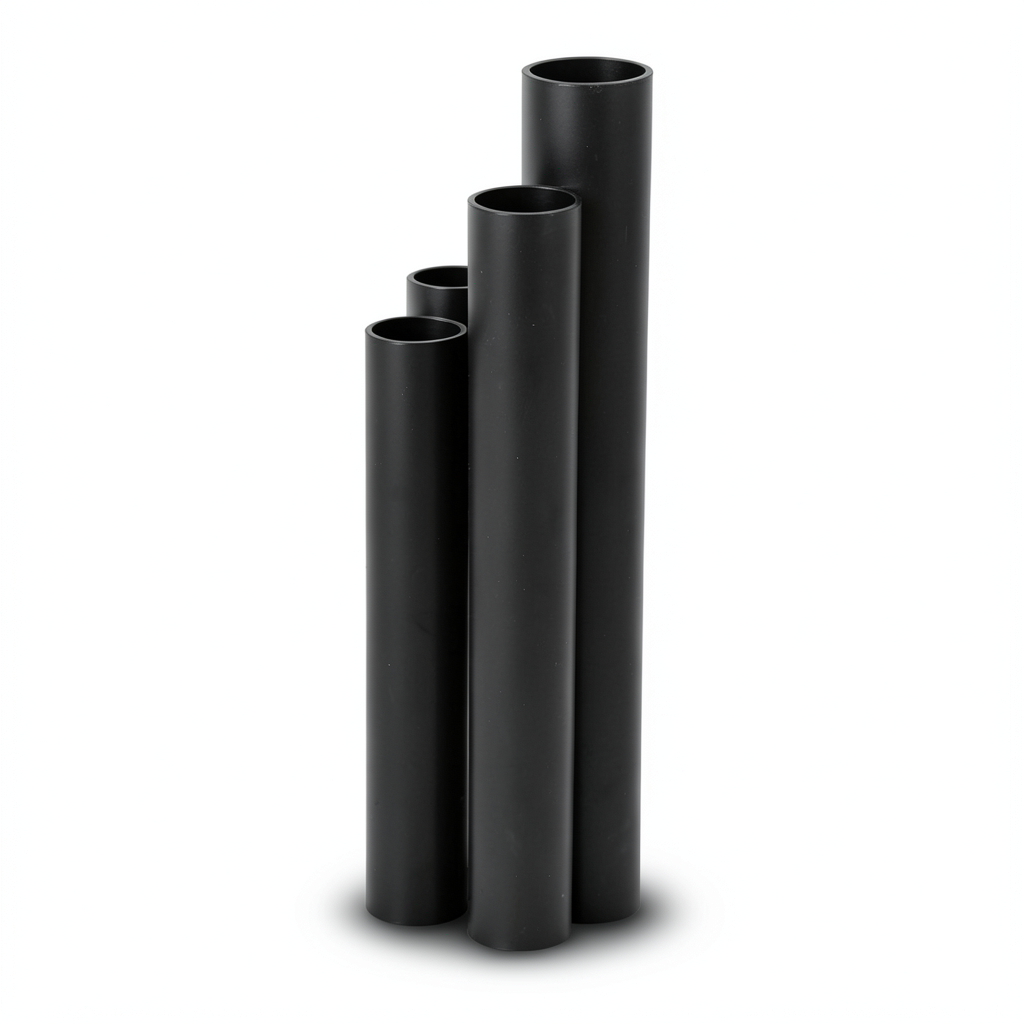 أنابيب HDPE نسبة الأبعاد القياسية 21 قطر خارجي 400 مم سمك 19.1 مم لون أسود