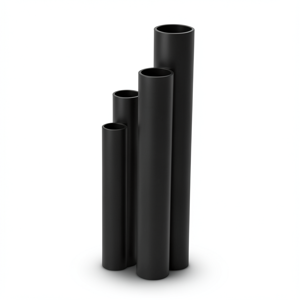 أنابيب HDPE نسبة الأبعاد القياسية 21 قطر خارجي 560 مم سمك 26.7 مم أسود