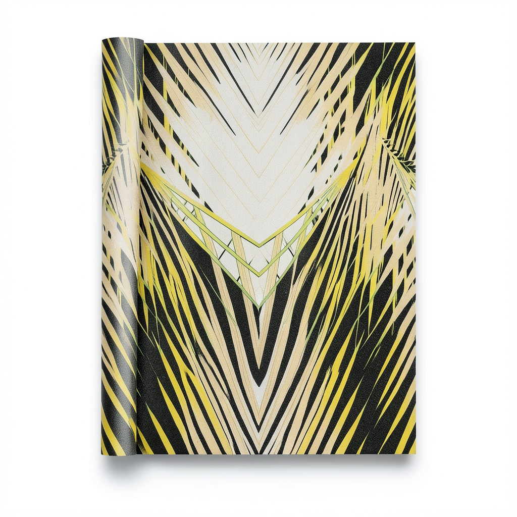 Italian Wallpaper Patterned Design Yellow Color, Size 10m x 0.70m, Model rc17002