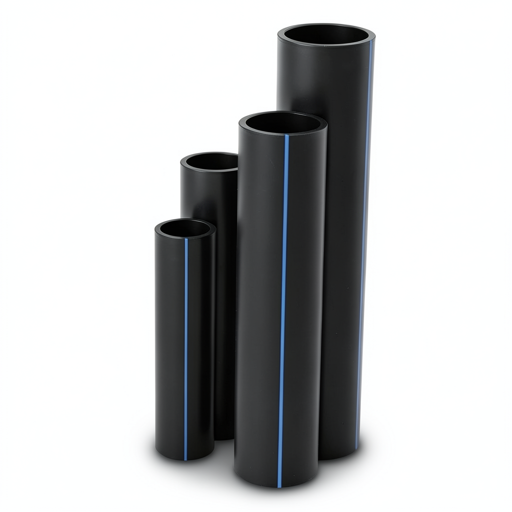 أنابيب HDPE نسبة الأبعاد القياسية 21 قطر خارجي 710 مم سمك 33.9 مم لون أسود