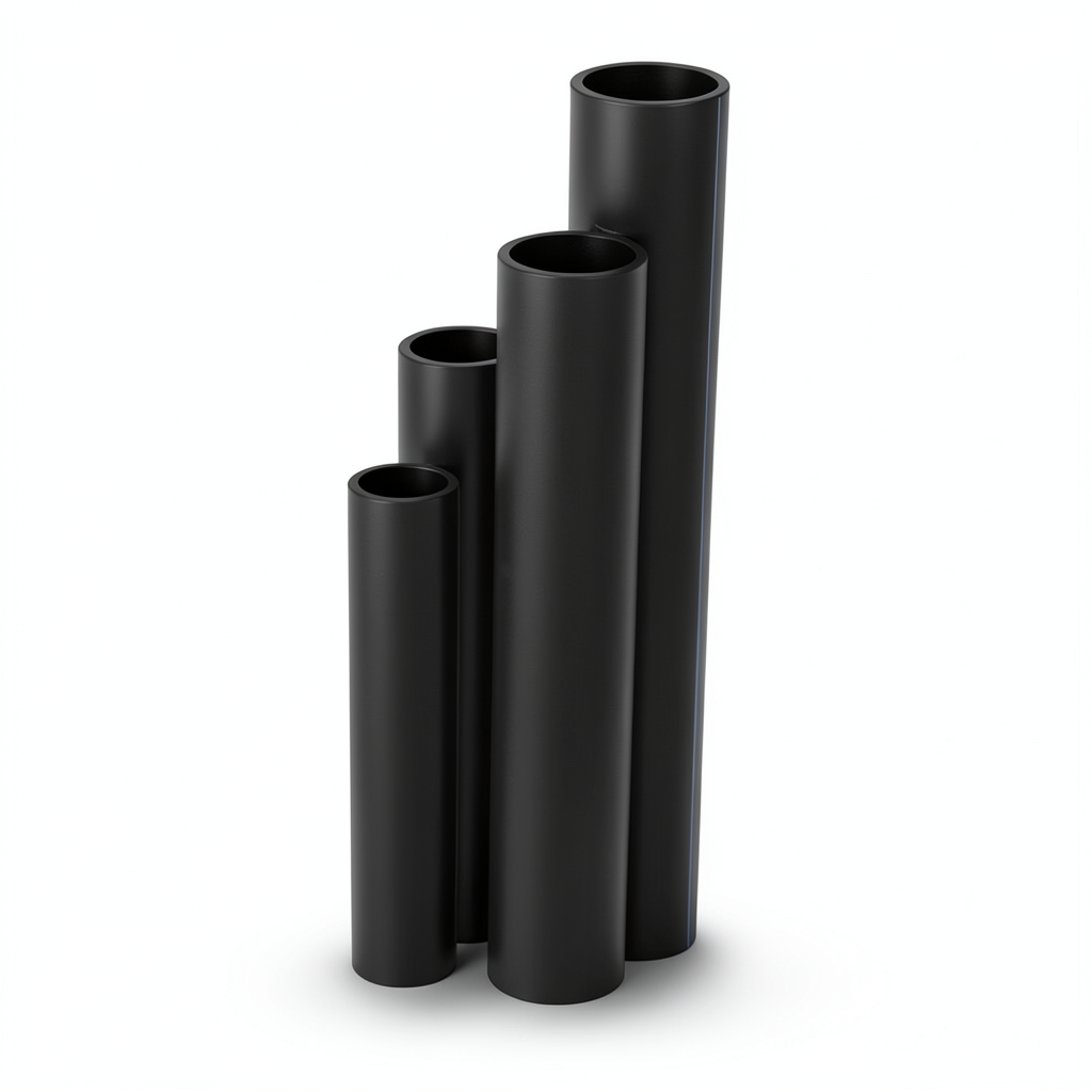 أنابيب HDPE نسبة الأبعاد القياسية 21 قطر خارجي 800 مم سمك 38.1 مم لون أسود