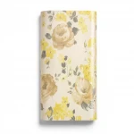 Floral wall decoration, beige with yellow color, length 10 m, width 0.53 m, model 448887 