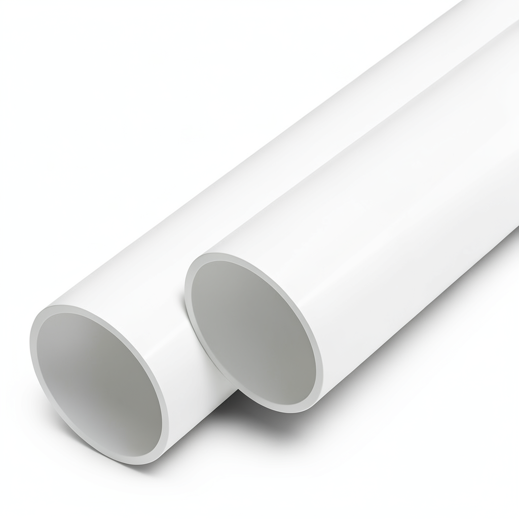 مواسير UPVC الوطني جدول 40 مقاس ½ 1 إنش سمك 3.68 مم لون أبيض