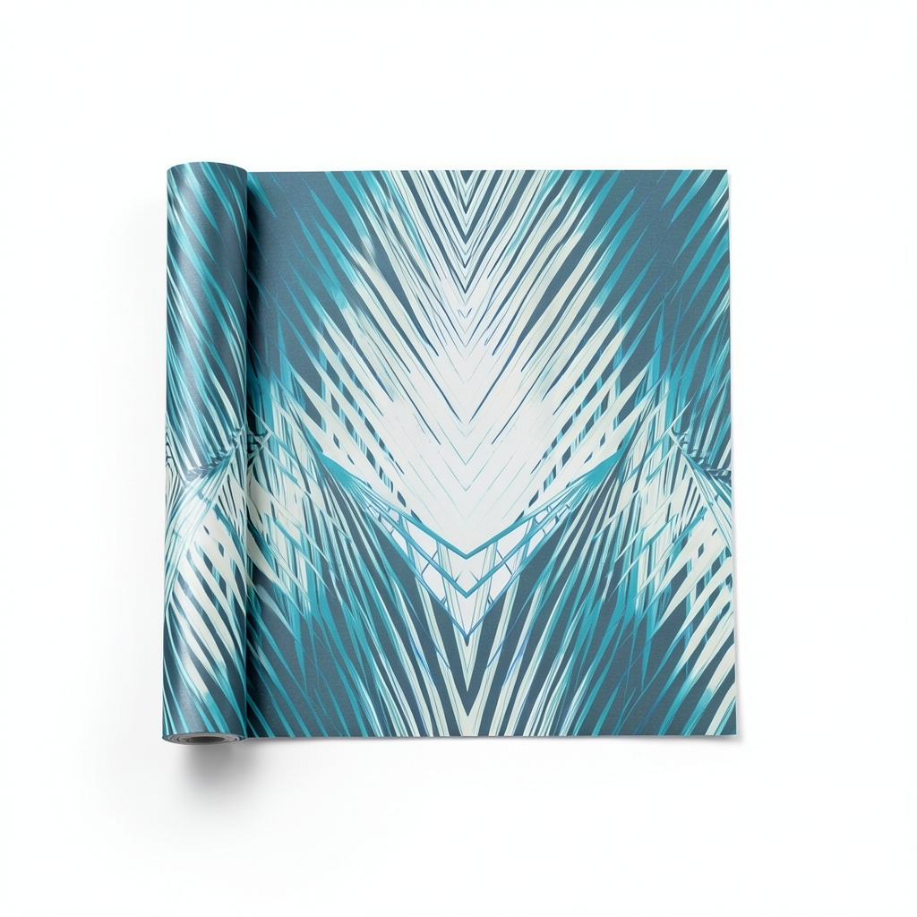 Italian Wallpaper Patterned Design 10mx0.70m Turquoise Color