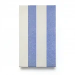 Striped wallpaper, beige with blue color, length 10 m, width 0.53 m, model 448719 