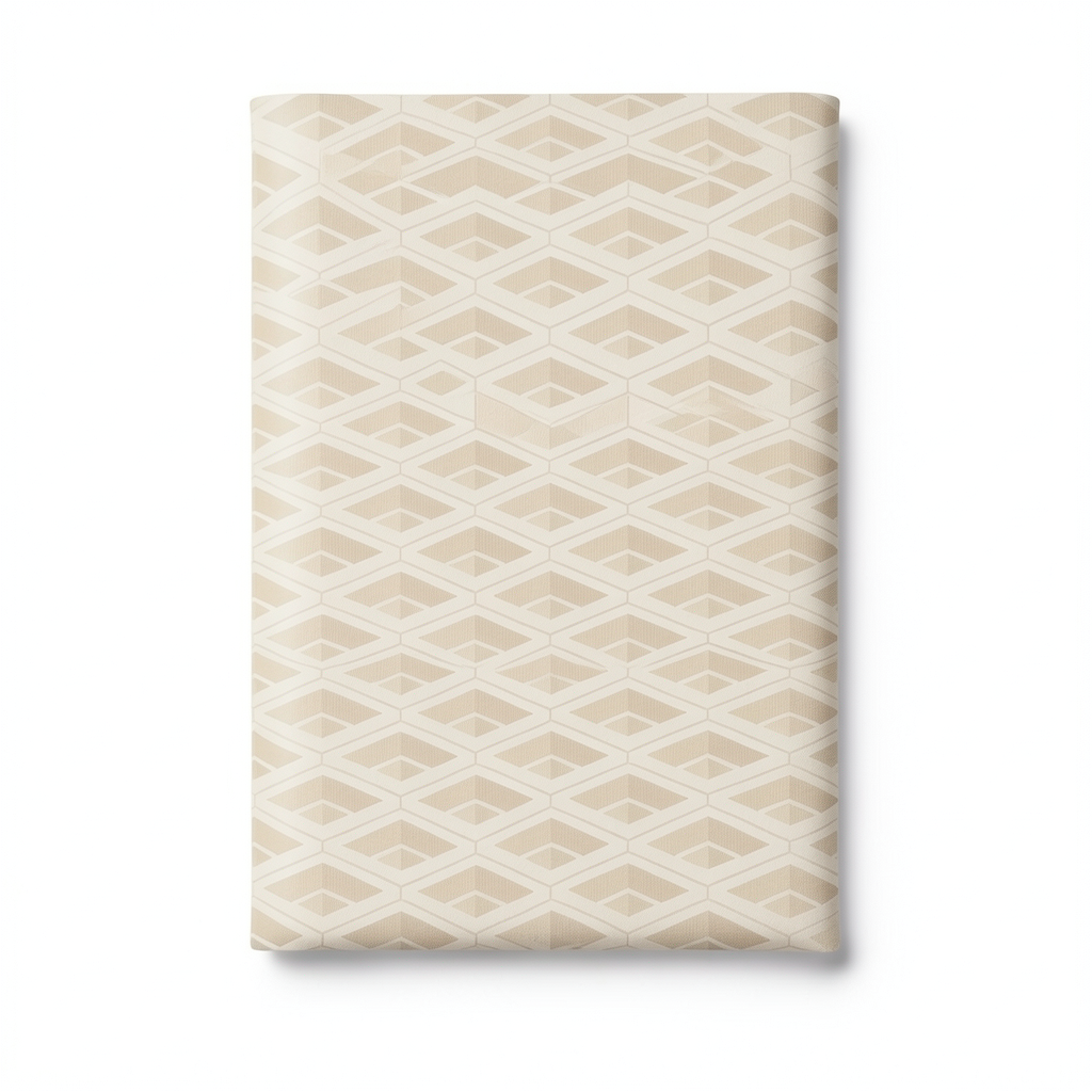 Italian Geometric Wall Covering 10m x 0.70m Beige, Model Z76036