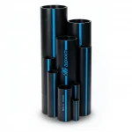 Sappco HDPE Pipe DR 21 PN 6.9 Bar Size (OD) 200 mm Thickness 9.5 mm Black Color
