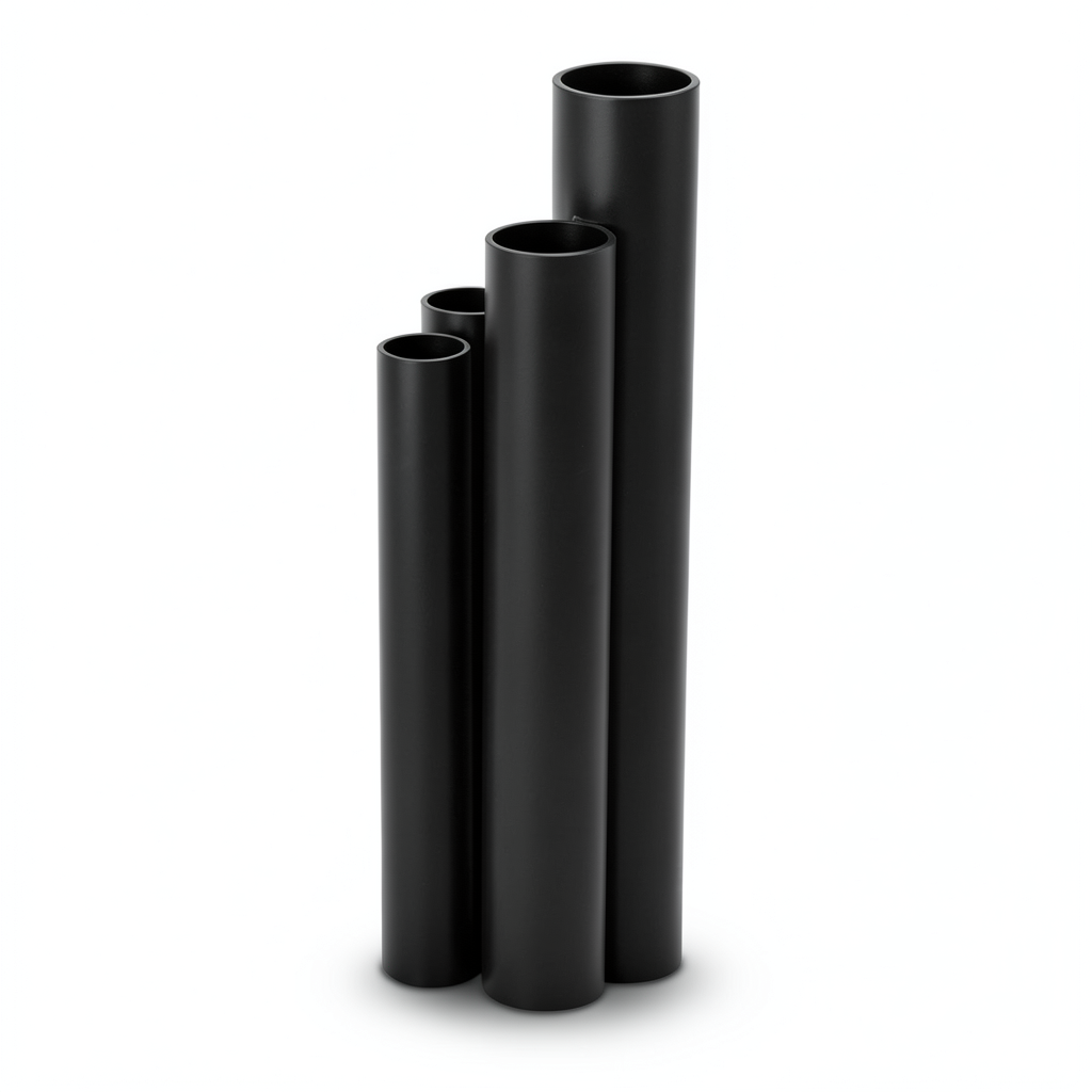 أنابيب HDPE SDR17 قطر خارجي 225 مم سمك 13.4 مم لون أسود