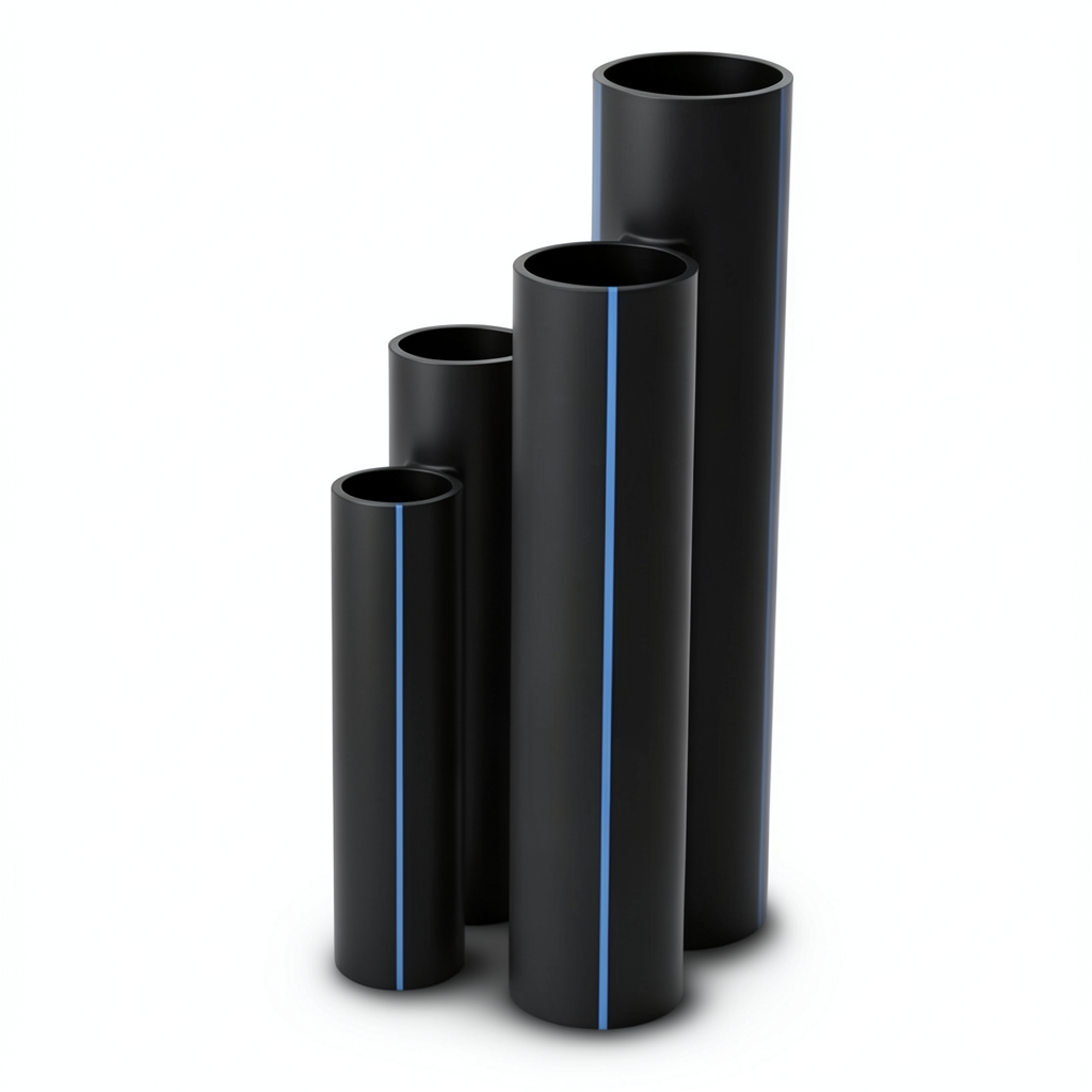 أنابيب HDPE SDR17 قطر خارجي 355 مم سمك 21.1 مم لون أسود