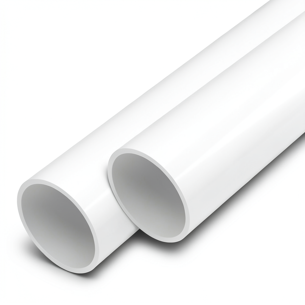 مواسير UPVC الوطني جدول 40 مقاس ½ 1 إنش سمك 3.68 مم لون أبيض