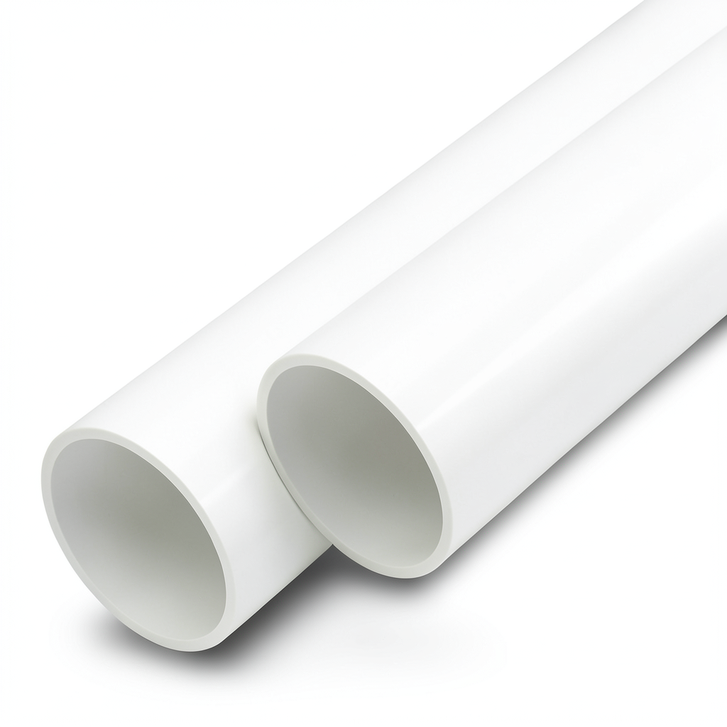 مواسير UPVC ضغط اسمي 6 بار قطر خارجي 125 مم سمك 3.1 مم لون أبيض