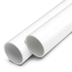 مواسير UPVC ضغط اسمي 6 بار قطر خارجي 160 مم سمك 4 مم لون أبيض