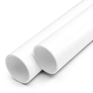 مواسير UPVC ضغط 6 بار قطر خارجي 200 مم سمك 4.9 مم لون أبيض