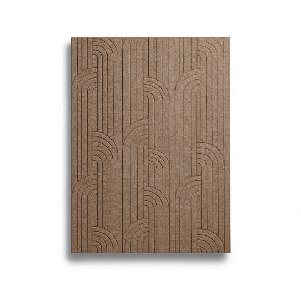 Geometric Wall Decoration 10m x 0.70m Brown, Model Z76042
