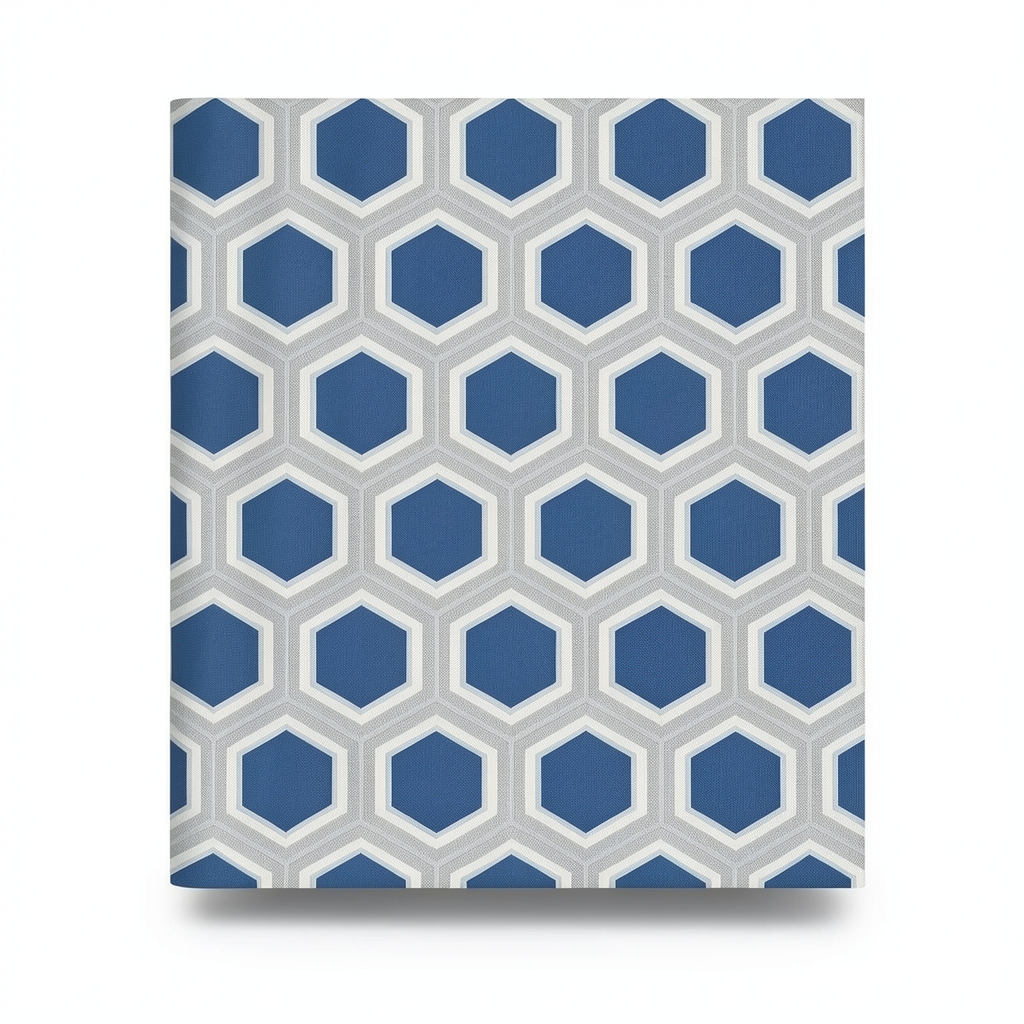 Italian Geometric Wallpaper 10m x 0.70m Blue, Model Z76045