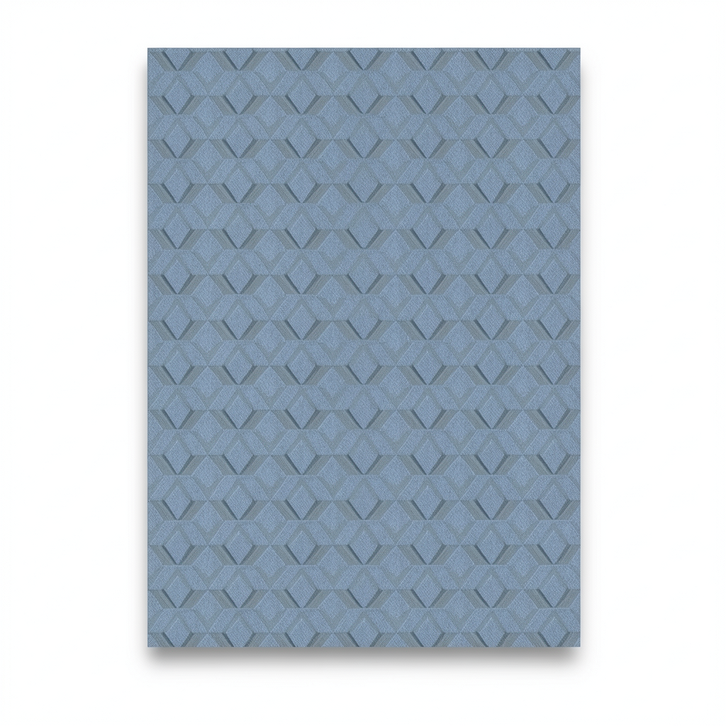 Italian Geometric Wall Covering 10m x 0.70m Blue, Model Z76046