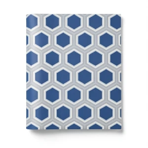 Italian Geometric Wallpaper 10m x 0.70m Blue, Model Z76045